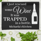 Funny Wine Quote Spaß Niedlich Geschirrtuch (Gefaltet)