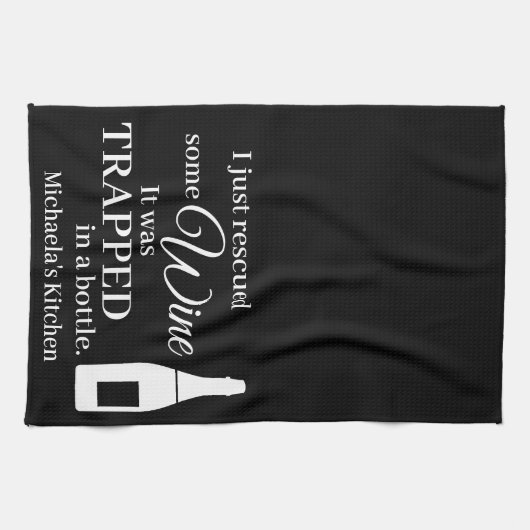 Funny Wine Quote Spaß Niedlich Geschirrtuch (Horizontal)