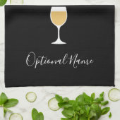 Funny Wine Quote - Yoga Class? Glass Geschirrtuch (Gefaltet)