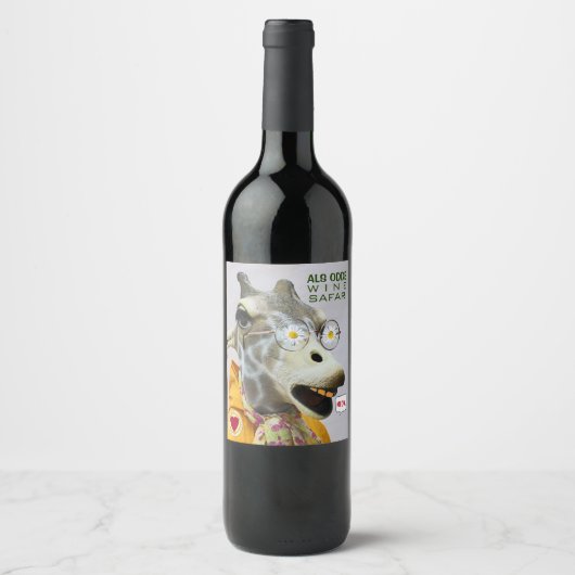 Funny Wine Safari Wine Labels! Weinetikett (Vorderseite)