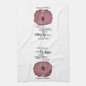 Funny Wine Saying Quote Rescued From Bottle Geschirrtuch (Vertikal)