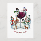 Funny wine Snowman Weihnachten (Vorderseite)