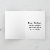 Funny Wine Spaß Geburtstagskarte Karte (Innenseite)