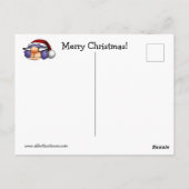 Funny Wine Spaß "Mistletoe" Postkarte (Rückseite)