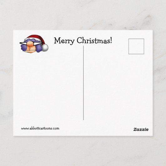 Funny Wine Spaß "Mistletoe" Postkarte (Rückseite)