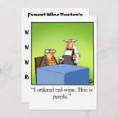 Funny Wine Spaß Party Einladungen (Vorne/Hinten)