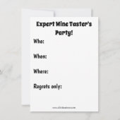 Funny Wine Spaß Party Einladungen (Rückseite)
