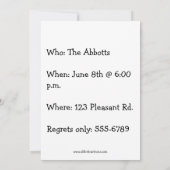 Funny Wine Spaß Party Einladungen (Rückseite)