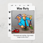 Funny Wine Spaß Party Einladungen (Vorne/Hinten)