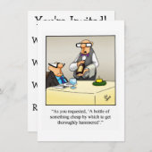 Funny Wine Spaß Party Einladungen (Vorne/Hinten)