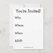 Funny Wine Spaß Party Einladungen (Rückseite)