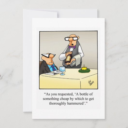 Funny Wine Spaß Party Einladungen (Vorderseite)