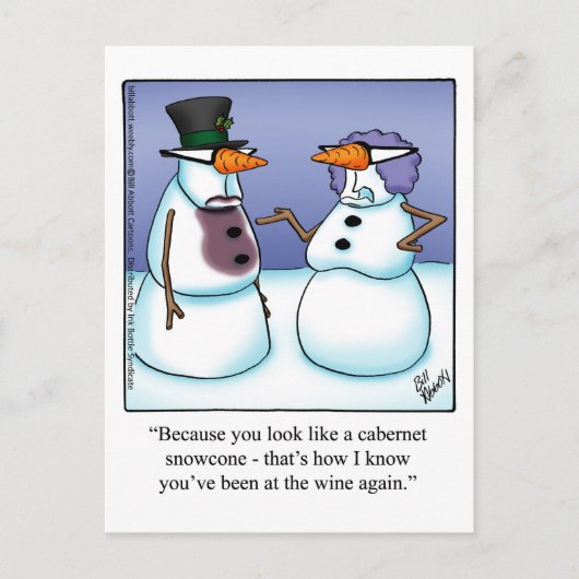 Funny Wine Spaß Postcard Postkarte (Vorderseite)