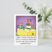 Funny Wine Spaß Postcard "Spectickles" Postkarte (Stehend Vorderseite)