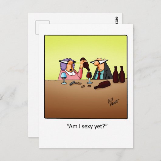 Funny Wine Spaß Postcard "Spectickles" Postkarte (Vorne/Hinten)