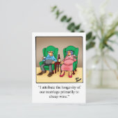 Funny Wine Spaß Postcard "Spectickles" Postkarte (Stehend Vorderseite)