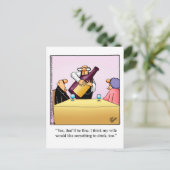 Funny Wine Spaß Postcard "Spectickles" Postkarte (Stehend Vorderseite)