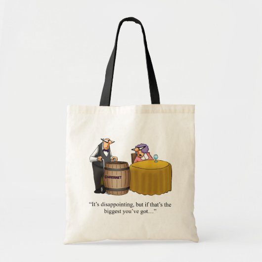 Funny Wine Spaß Tote Tasche (Vorne)