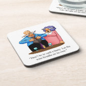 Funny Wine Spaß Untersetzer Set (Linke Seite)