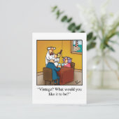 Funny Wine Spaß "Vintag?" Postkarte (Stehend Vorderseite)