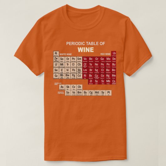 Funny Wine sPeriodic Table of Elements Gifts T-Shirt (Design vorne)