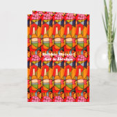 Funny wine Sprichwort, 5" x 7" Faltgruss ICard Karte (Rückseite)