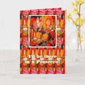 Funny wine Sprichwort, 5" x 7" Faltgruss ICard Karte (Gelbe Blume)