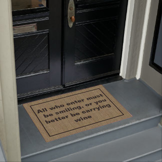 Funny Wine Sprichwort Door Mat Fußmatte