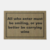 Funny Wine Sprichwort Door Mat Fußmatte (Vorderseite)