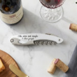 Funny Wine Sprichwort I like Wine Gift Kellnermesser<br><div class="desc">Dieses Design wurde mithilfe von digitaler Kunst erstellt und kann in dem Bereich personalisiert sein, der zur Verfügung gestellt wird, oder indem Sie den Klick wählen, um weitere Optionen anzupassen und den Namen, die Initialen oder die Wörter zu ändern. Sie können auch die Textfarbe und den Stil ändern Kontaktieren Sie...</div>