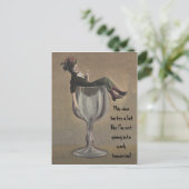 Funny wine Sprichwort lustiges Party Girl Postcard Einladungspostkarte (Stehend Vorderseite)