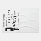 Funny Wine Sprichwort Zitat aus Flasche gerettet Geschirrtuch (Horizontal)
