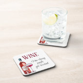 Funny Wine Sprichwort Zitat Getränkeuntersetzer (Rechte Seite)