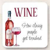 Funny Wine Sprichwort Zitat Getränkeuntersetzer (Vorderseite)