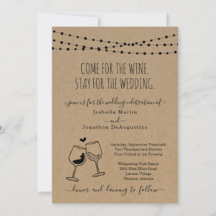 Funny Wine Thema Hochzeit Einladung
