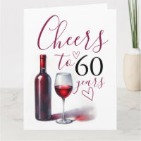 Funny Wine Theme 60. Geburtstagskarten