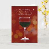 Funny Wine Themse Geburtstagskarte Karte (Gelbe Blume)