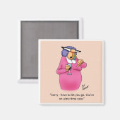 Funny Wine Time Spaß Magnet (Vorderseite/Rückseite)