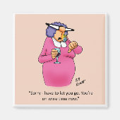 Funny Wine Time Spaß Magnet (Vorne)