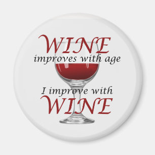 Funny Wine verbessert Magnet