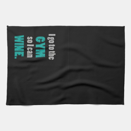 Funny Wine Workout Geschirrtuch (Horizontal)