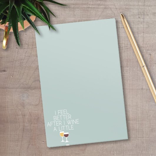 Funny Wine Zitat - Ich fühle mich besser, nachdem  Post-it Klebezettel