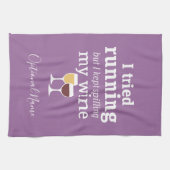 Funny Wine Zitat - Ich habe es versucht zu laufen Küchentuch (Horizontal)