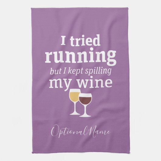 Funny Wine Zitat - Ich habe es versucht zu laufen  Küchentuch (Vertikal)