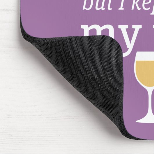 Funny Wine Zitat - Ich habe es versucht zu laufen Mousepad (Ecke)