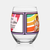 Funny Wineglass Best Friend Gift "Age/Wine" Weinglas Ohne Stiel (Rechts)