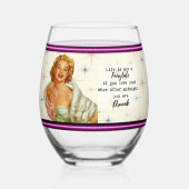 Funny Wineglass Best Friend Gift "Fairytale" Weinglas Ohne Stiel (Rückseite)