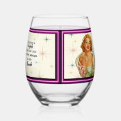 Funny Wineglass Best Friend Gift "Fairytale" Weinglas Ohne Stiel (Rechts)