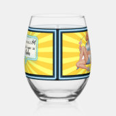 Funny Wineglass Best Friend Gift "Hot Flash" Weinglas Ohne Stiel (Rechts)