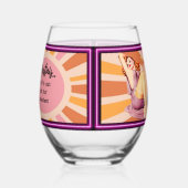 Funny Wineglass Best Friend Gift "Martinis" Weinglas Ohne Stiel (Rechts)